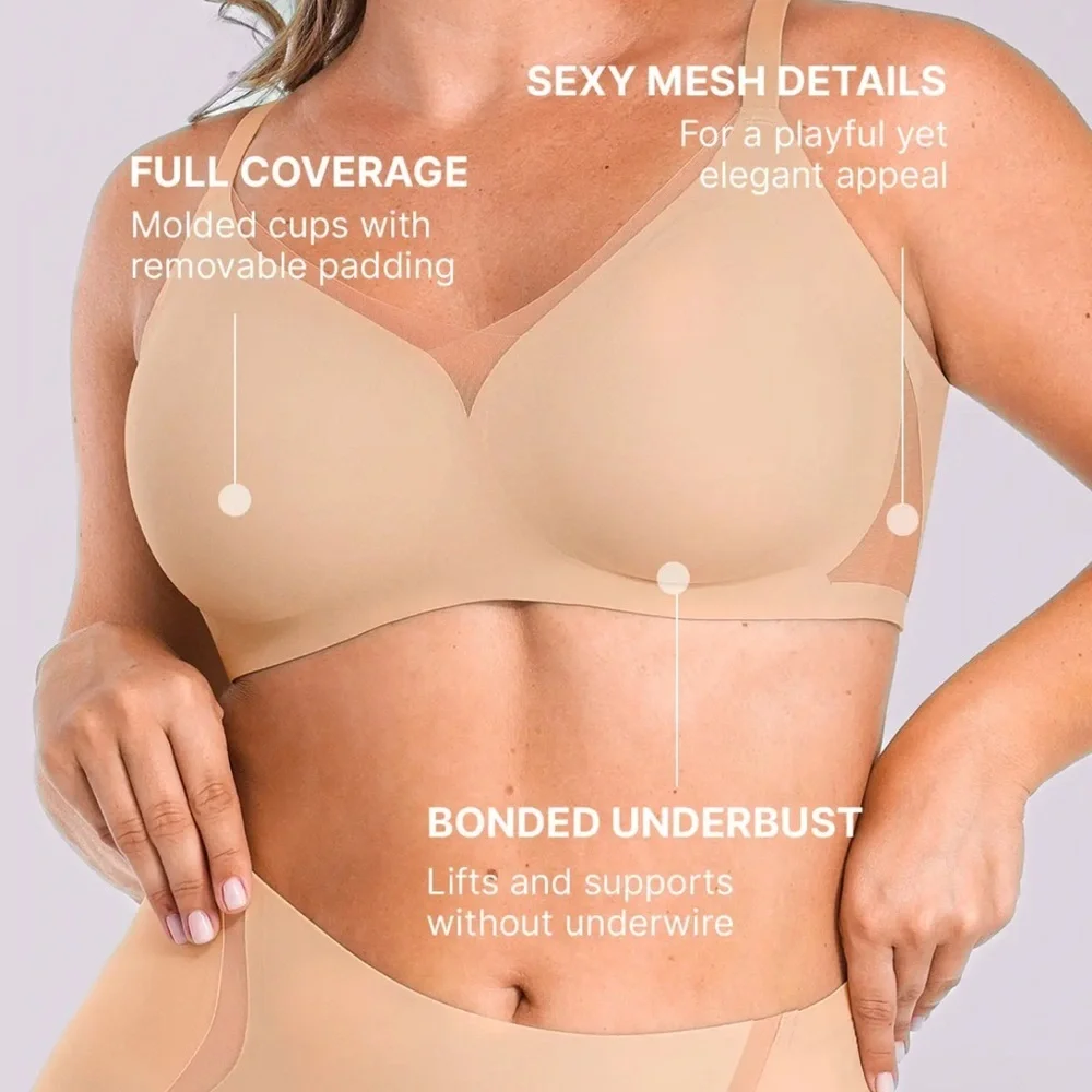 Shapellx Tan Comfort Bra